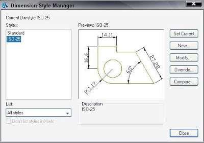 Cotas - Estilo e Dimensionamento: Neste tutorial descreveremos detalhadamente as configurações mais utilizadas para formatar os diversos tipos de cotas.