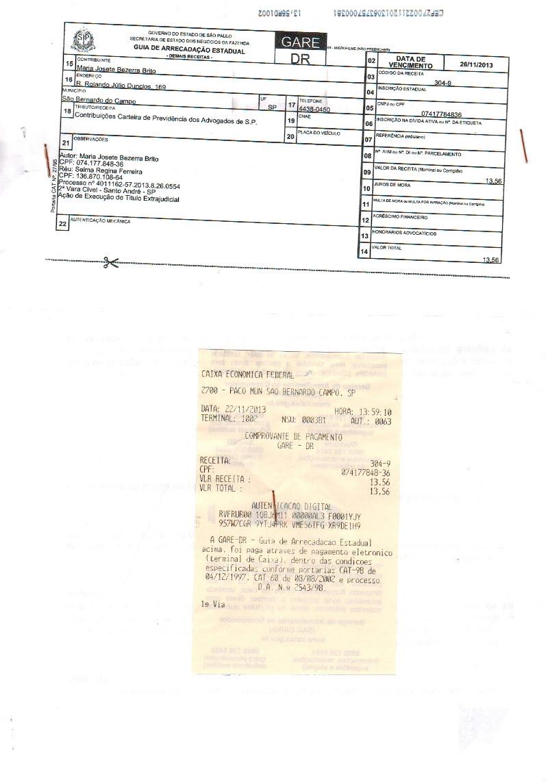 fls. 14 Este documento foi protocolado em 25/11/2013 às 15:33, é cópia do original assinado digitalmente por Protocoladora TJSP e LEANDRO