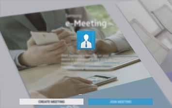 Internet e rede Participar de uma reunião Se tiver as informações de rede para uma reunião, você poderá entrar na reunião. 1 Toque em e-meeting na Tela de aplicações. 2 Toque em INGRESSAR NA REUNIÃO.