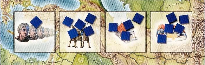 4.0 Modo de Jogar Em cada região, tem lugar uma parte das gloriosas campanhas de Alexander the Great. Os jogadores precisam de uma, duas ou três jogadas para marchar através de um região.