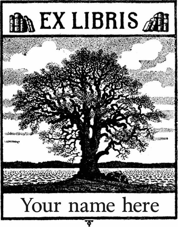 Modelo genérico de ex libris com