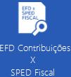 7. Clique na opção EFD Contribuições X SPED Fiscal, para abrir a janela Cruzar os Arquivos EFD Contribuições X SPED Fiscal, para realizar o cruzamento do EFD Contribuições com SPED Fiscal. 8.