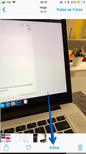 4 Editar a foto no próprio aplicativo de Fotos Existem aplicativos de fotografias para iphone extremamente úteis.