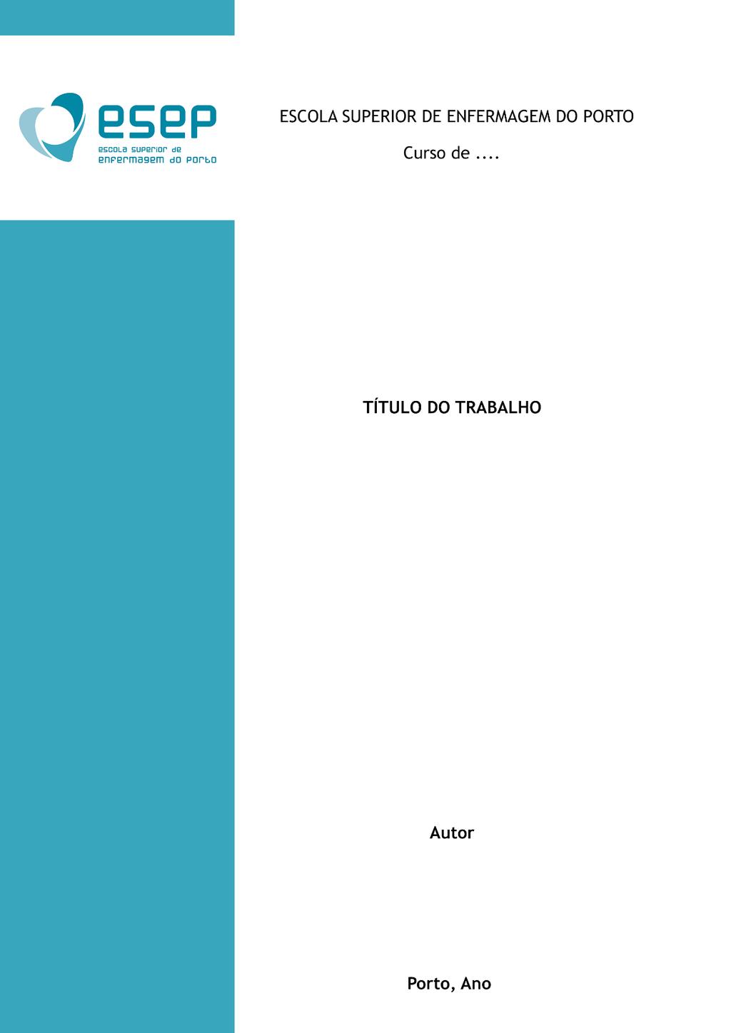 ANEXO 2 Capa para dissertação/trabalho de