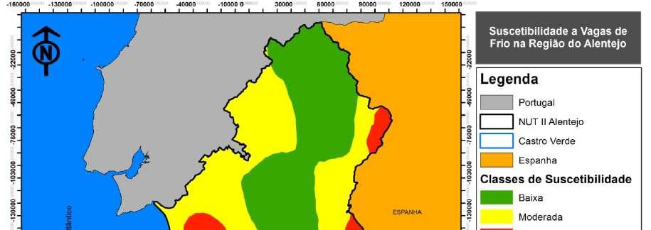 F) Vagas de Frio As vagas de frio definem-se pelo número de dias em que a temperatura mínima é inferior em 5 C ao valor médio diário, durante seis dias consecutivos.