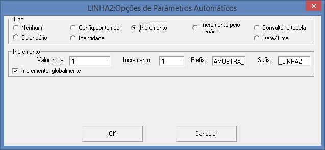 Também podemos configurar utilizando para incrementar globalmente.