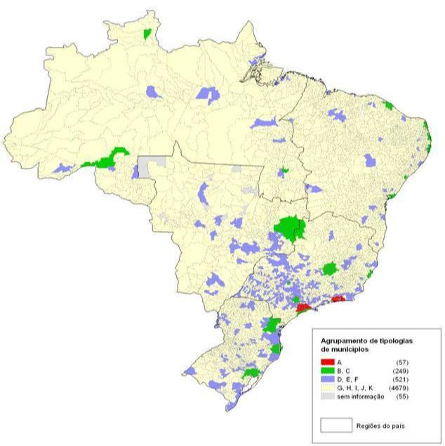 TIPOLOGIA DE MUNICÍPIOS ADOTADA