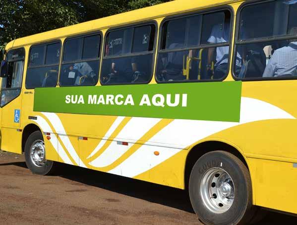 PATROCÍNIO DOS ÔNIBUS NO EMBARQUE DE VISITANTES Autorização para aplicação de lona externa no ônibus Autorização para distribuição de brindes e material promocional no embarque do ônibus.