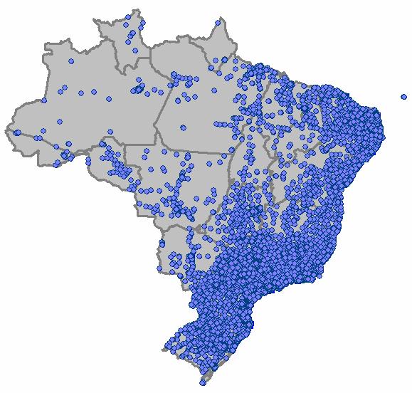 Brasil: grandes números e GRANDES DESAFIOS TLCne-051027-P1 Dimensões Continentais,... Area: 8,5 milhão km 2 População: > 190 milhões 5.564 municípios com cobertura móvel.