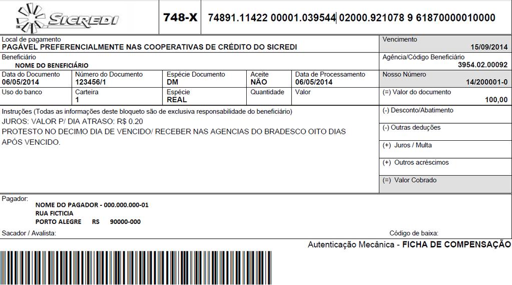 7 1 2 9 3 4 5 6 8 1 2 3 Favor utilizar a logomarca em preto e branco. Solicite este modelo pelo e-mail infra_teste_convenios@sicredi.com.