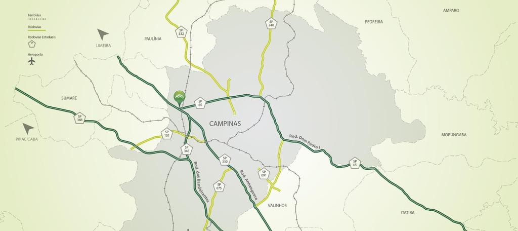 Localização LOCALIZAÇÃO ESTRATÉGICA No entrocamento das rodovias Anhanguera e D.