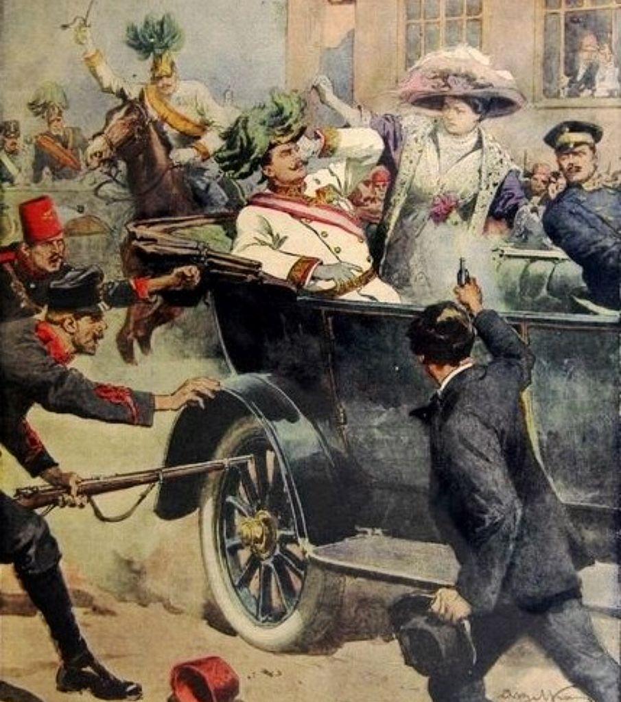 O Atentado de Sarajevo Quadro: Achille Beltrame 28/06/1914 Assassinato do Arquiduque