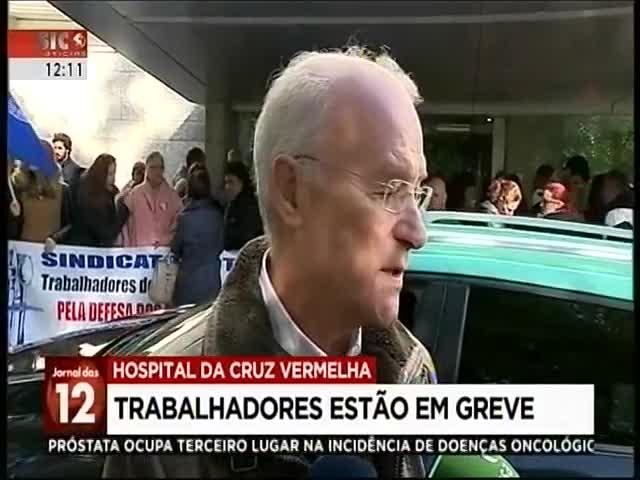 trabalhadores do Hospital da Cruz Vermelha estão hoje em greve para exigirem aumentos salariais.