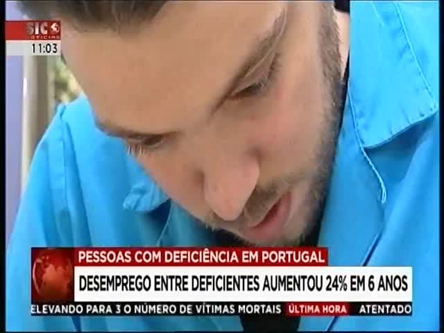 desemprego entre pessoas com deficiência, aumentou 24% em 6 anos em Portugal.