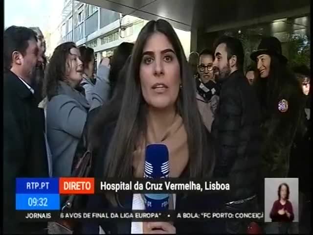 Os trabalhadores do Hospital da Cruz Vermelha em Lisboa