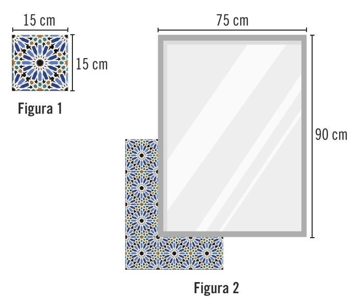 16. Em Sevilha a Rosa visitou o palácio Real Alcazar. Alguns azulejos do palácio são iguais ao da imagem da figura 1.