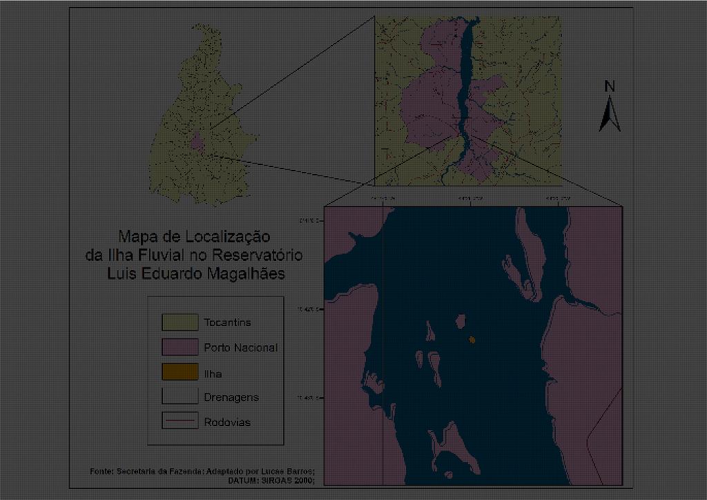 onde grande parte da vegetação ficou submersa, restando apenas pequenos fragmentos nas regiões mais altas. O local é caracterizado basicamente por um relevo plano, com altitude média de 212 metros.