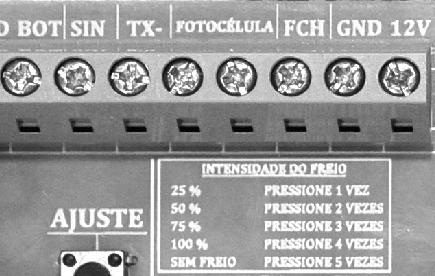 CAP- Capacitor de Partida Saída FCH - Fechadura Capacitor de acordo com a para interligar placa acessório fechadura, é potência do motor, os fios não obrigatório habilitar o Dip 2 possuem polaridade.