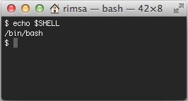 Verificando sua Shell Como bash é distribuída em Linux e em Mac OS X, a probabilidade de você estar executando uma