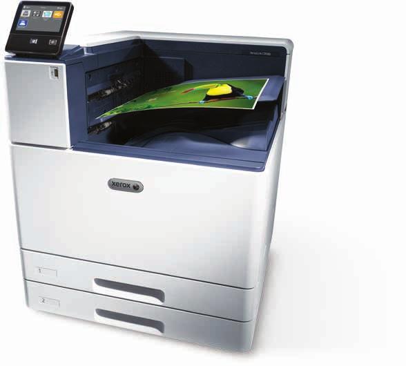Impressora a Cores Xerox VersaLink C9000 Impressão de cores consistentemente vivas afinadas com ferramentas profissionais de gestão de cor. Excecional flexibilidade de suportes.