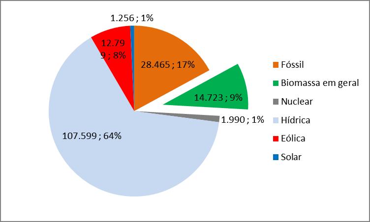 2. A CAPACIDADE INSTALADA E A PRODUÇÃO DE BIOELETRICIDADE A capacidade de geração da bioeletricidade Atualmente, a fonte biomassa representa 9% da potência outorgada pela Agência Nacional de Energia