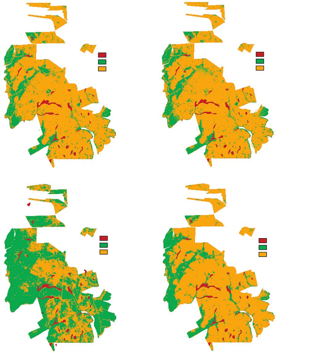 Comparando-se o uso praticado nas diferentes datas, foi possível constatar intensa alteração na paisagem nos anos seguintes à criação do projeto.