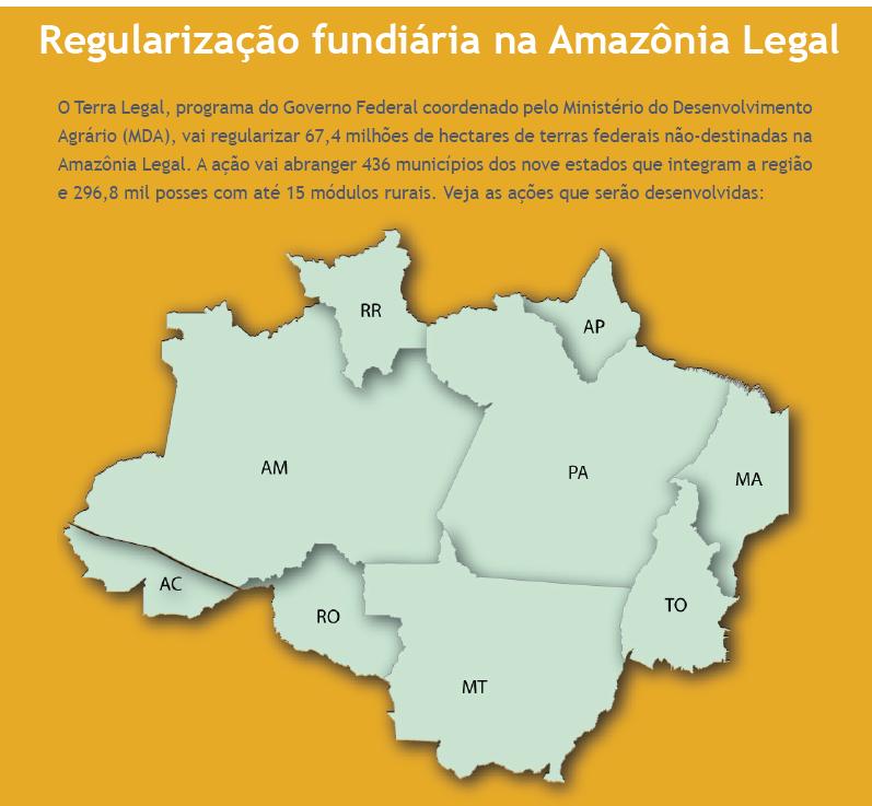 Alguns pontos importantes : Amazônia Legal