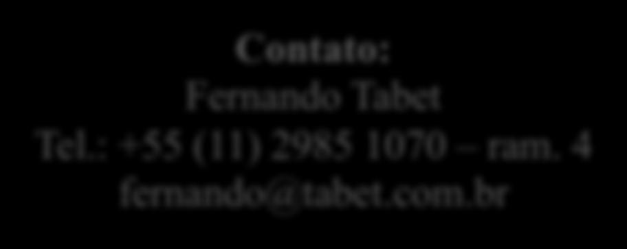 TABET, BUENO & FRANCO ADVOGADOS Alameda Campinas, n. o 728, 6 o andar, Cj.