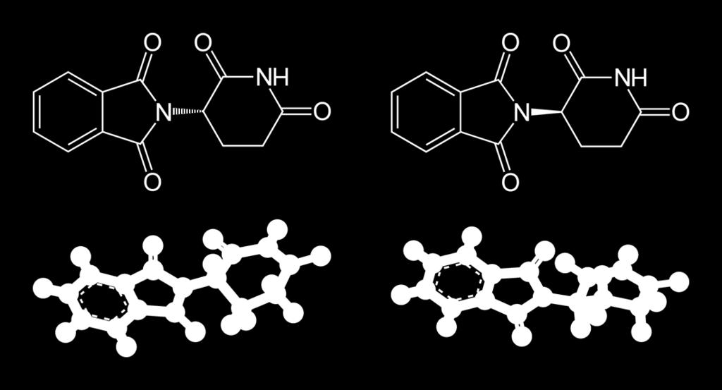 Talidomida enantiômero R enantiômero S