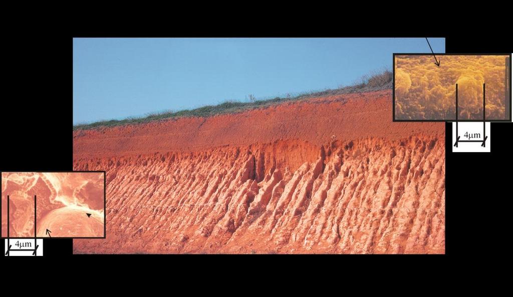 Pavimentos Econômicos Com a infiltração do ácido húmico na rocha fragmentada, inicia-se o processo pedológico de laterização; Após um determinado tempo geológico, ocorre a laterização, peculiar às