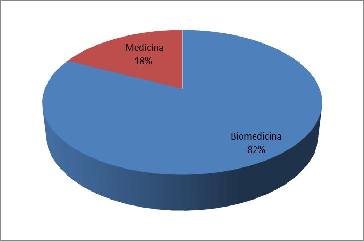 Gráfico 1 - Participação dos alunos por curso.