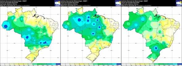 Precipitação de 1º a 10/12/2017 Precipitação de 11 a 20/12/2017 Precipitação de 21 a 31/12/2017  34 CONAB ACOMPANHAMENTO DA SAFRA