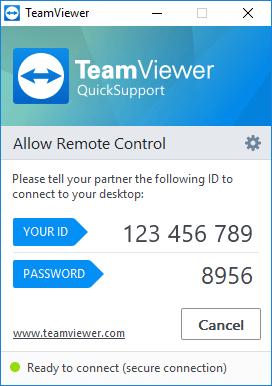 11 Módulos do TeamViewer Janela principal do QuickSupport.