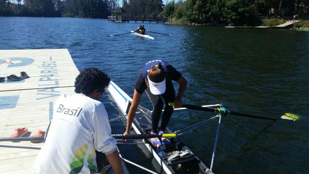 Crachás entregues aos participantes da Regata de Qualificação Olímpica.