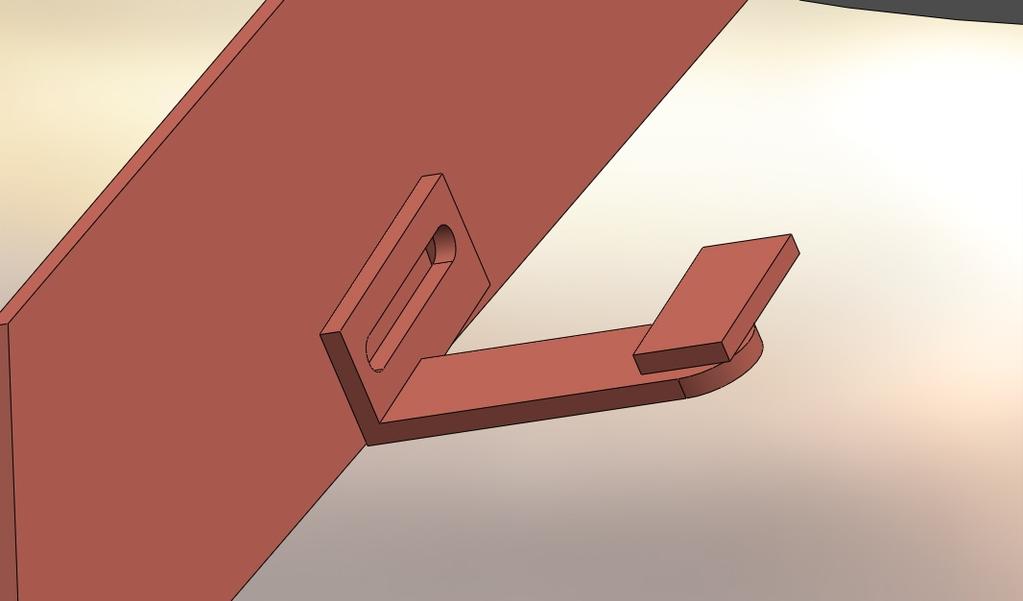 Figura 8.33: A figura mostra em detalhe a placa de cobre e o conector unidos à região central do suporte.