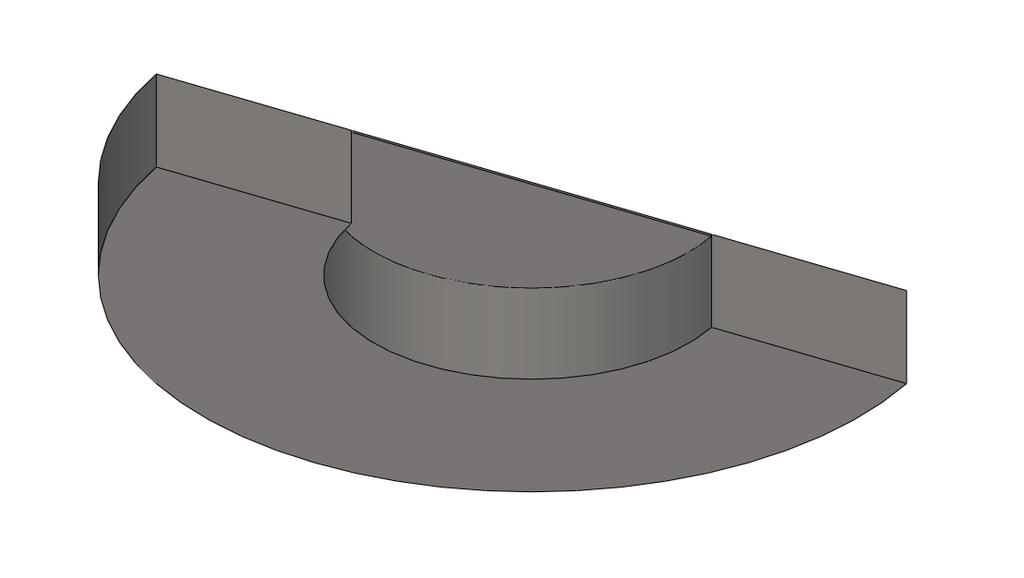 Figura 6.14: Corte do modelo utilizado nas simulações da membrana. Figura 6.