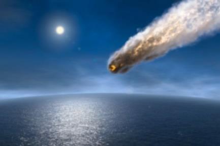 EXTINÇÕES EM MASSA Nosso planeta teve várias extinções em massa, e destacamos a queda de um asteróide no local em que hoje é a Península de Iucatã o que seria hoje litoral do México.