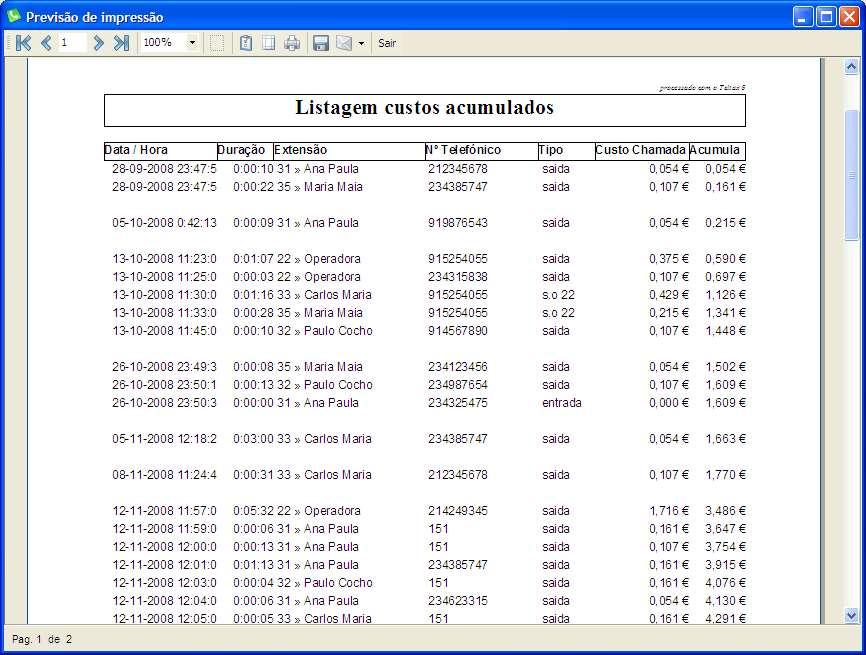 Relatórios Exemplo VII Listagens Configuráveis Listagem Configurável com os