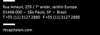 para sua divulgação, de acordo com as diretrizes estabelecidas dentro das melhores práticas de mercado brasileiras.