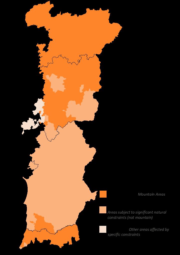 Características Estruturais Ruralidade Zonas com condicionantes naturais Área rural representa 91% da