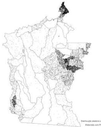 demográficos observados a partir de sua unidade espacial referencial Dagnino (2010) malha