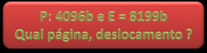 Memória Virtual Paginação Tamanho da página (P) Qualquer tamanho Utiliza: Potencia de 2, facilitar operações div e mod Como a MMU identifica a