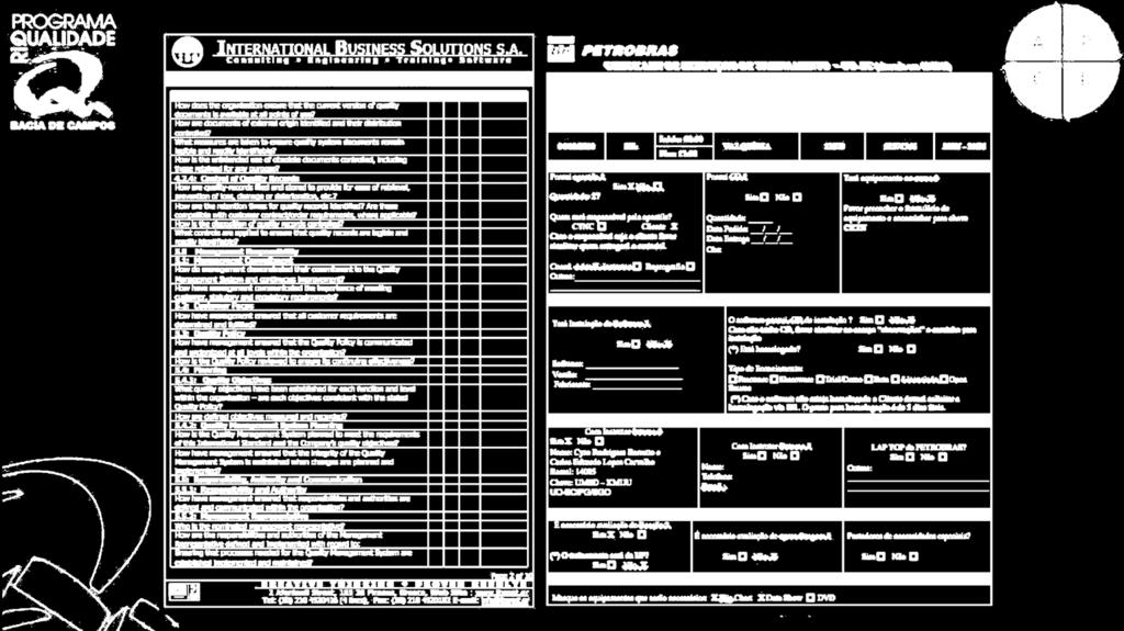 Esquerda: Exemplo de checklist SGQ ISO 9001