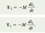 30-8 Indução Mútua Se as bobinas 1 e 2 estão próximas, uma corrente variável em cada bobina pode induzir uma FEM na outra. Esta indução mútua é descrita por e Indução mútua.