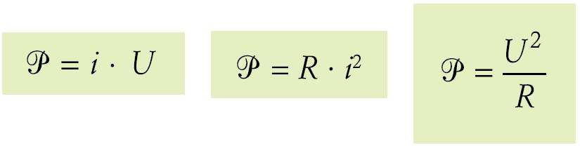 6 Potência na associação de resistores A potência num resistor pode ser determinada por uma das