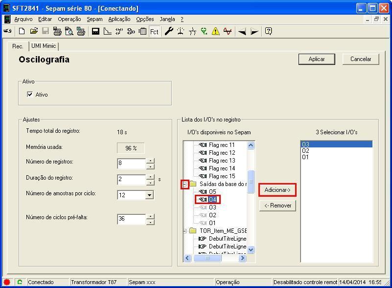 5. Oscilografia Figura 24 Envie os ajustes para o relé em seguida injete valores de corrente de modo que o relé opere.