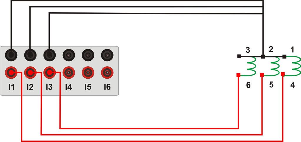 2 Bobinas de Corrente Para estabelecer a conexão das bobinas de corrente, ligue os canais de corrente I1, I2 e I3 aos pinos 4, 5 e 6 do módulo B1