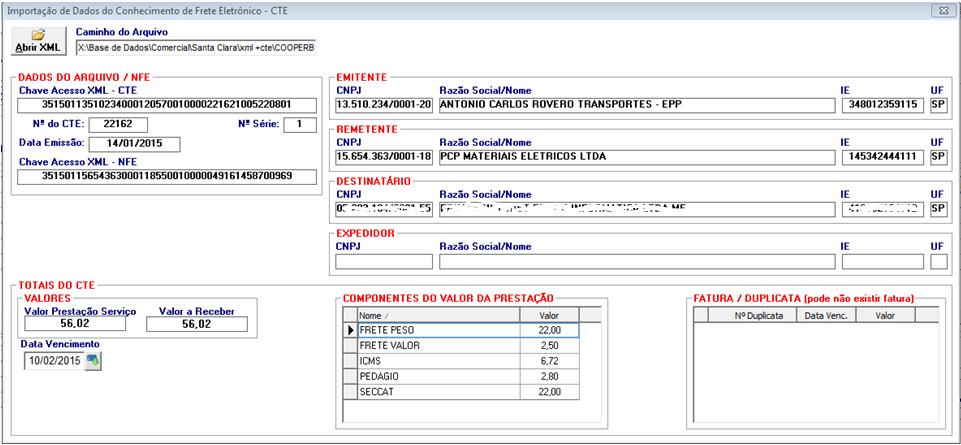 Após o preenchimento da Data de vencimento, clicar no botão INCLUIR ( I ). Para dar sequência no processo.