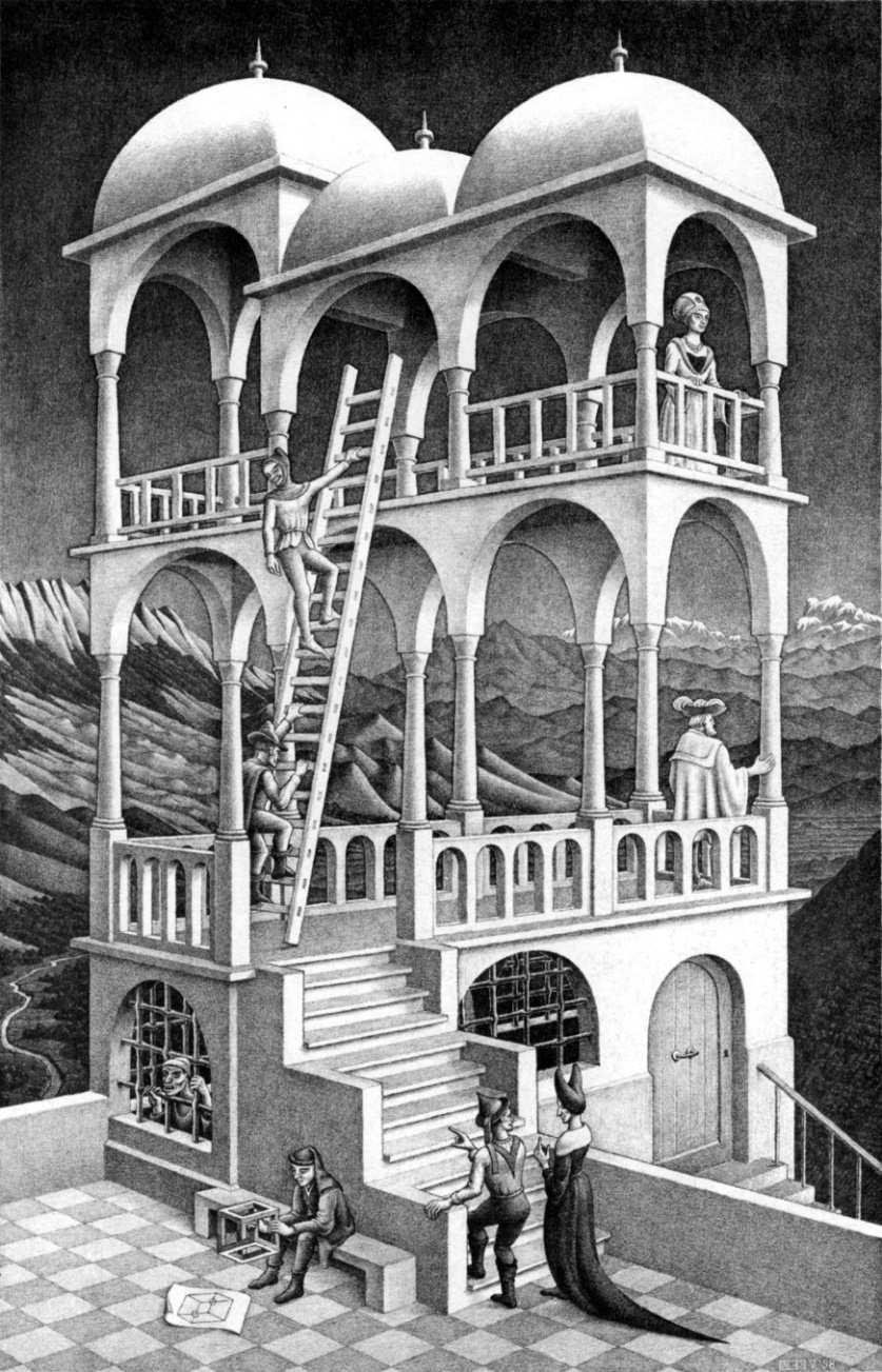 Figura 03: Belvedere, 1958. Litografia. Autor: M. C. Escher (Imagem disponível em: http://www.educ.fc.ul.