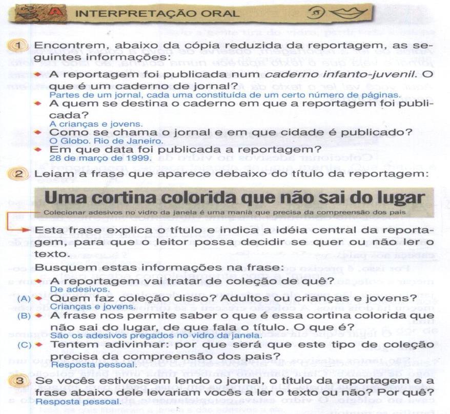 9 O texto é, então, apresentado primeiro no seu suporte original.